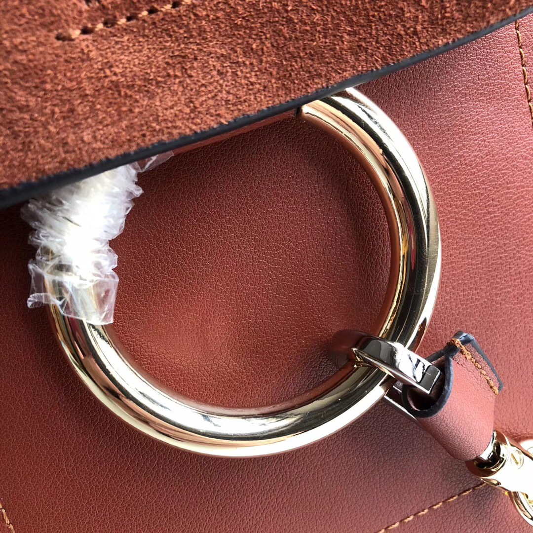Chloe Faye Calfskin Large Backpack in Light Brown