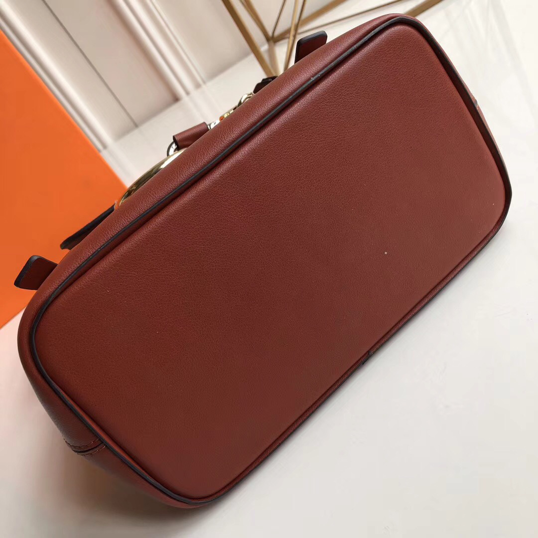 Chloe Faye Calfskin Large Backpack in Light Brown