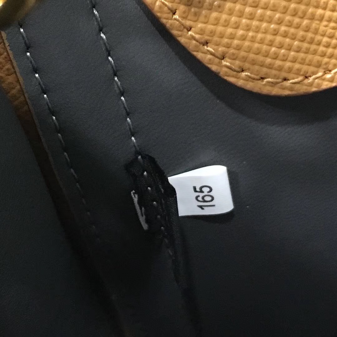 Pra*a Saffiano Cuir Small Double Leather Bag in Khaki