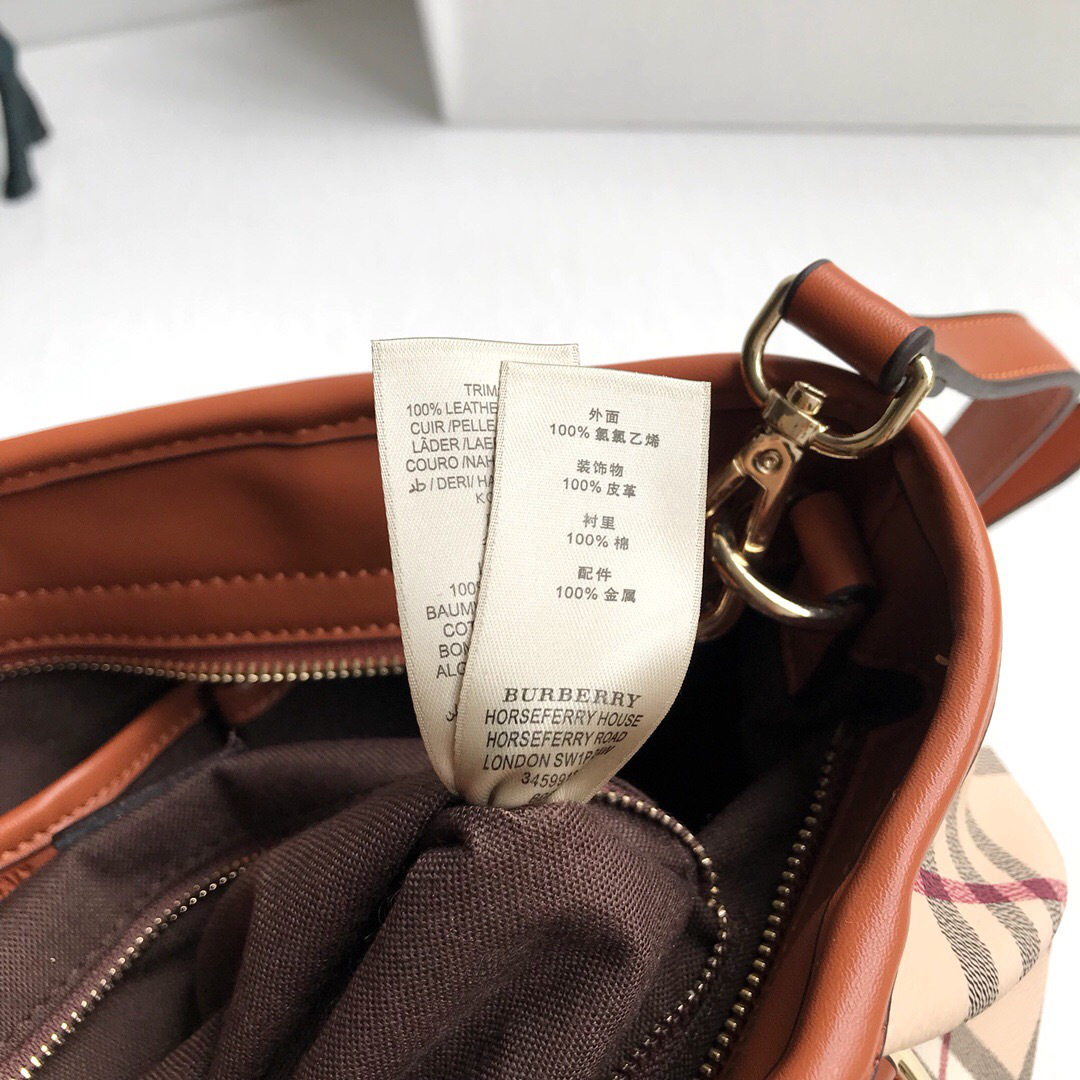 Bv*b*rry Original Check Tote Handbag in Brown
