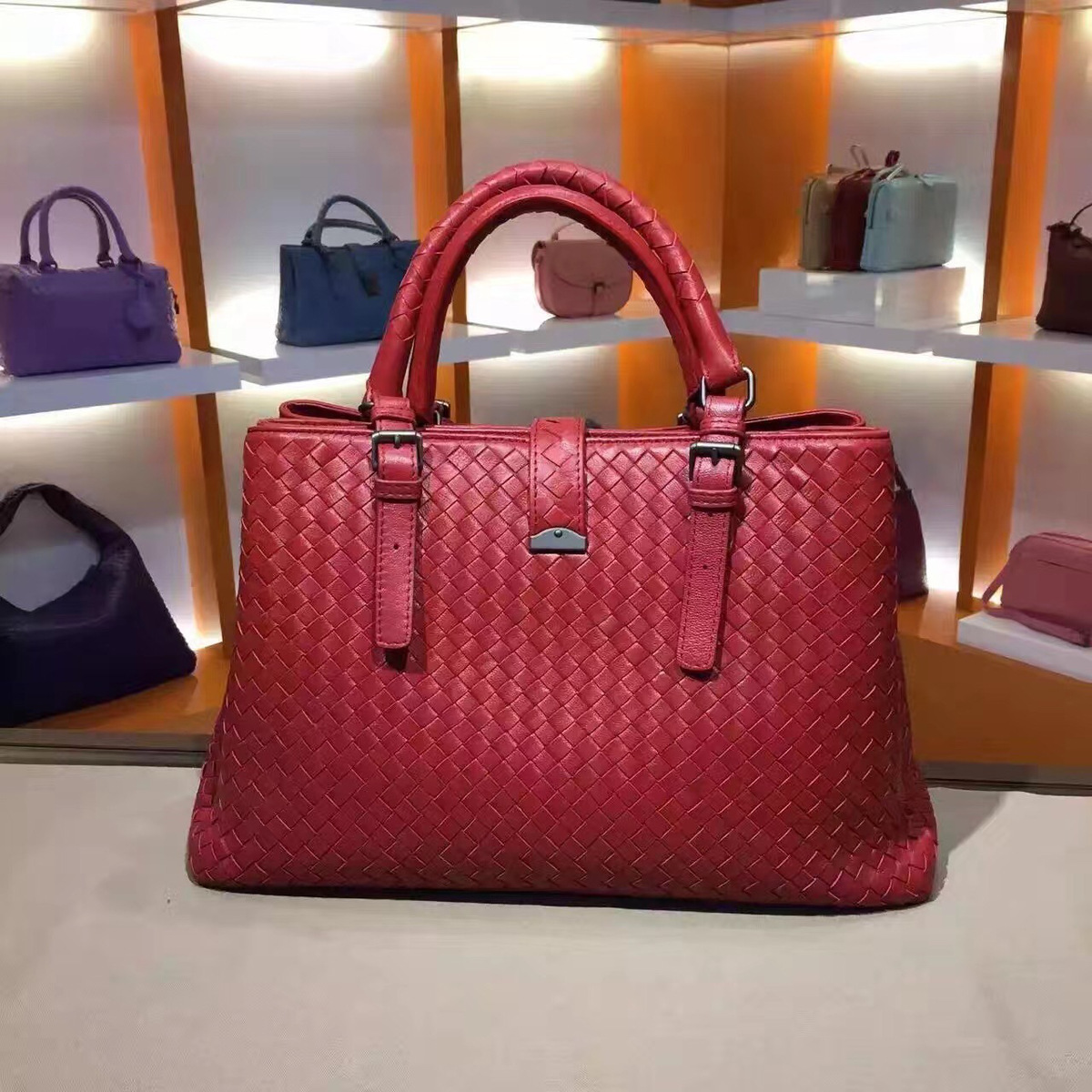 B0tt*ga Ven*ta Red Handbag 7453