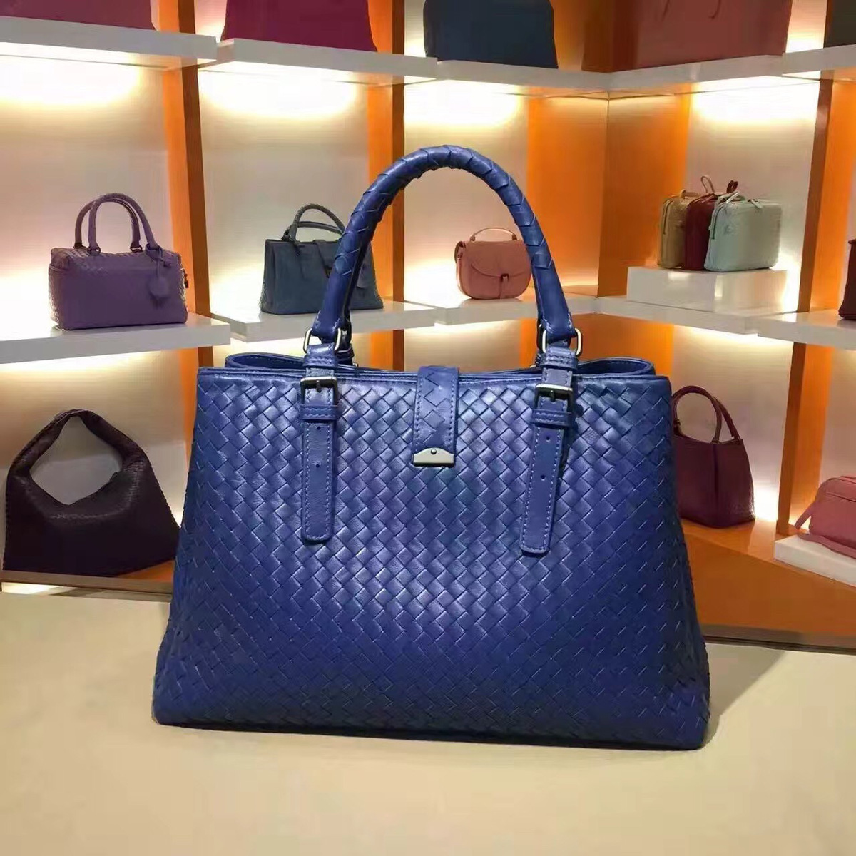 B0tt*ga Ven*ta Blue Handbag 7453