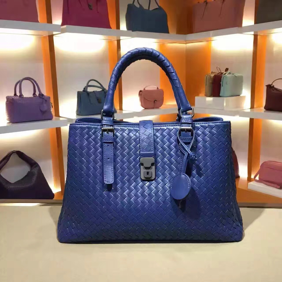 B0tt*ga Ven*ta Blue Handbag 7453