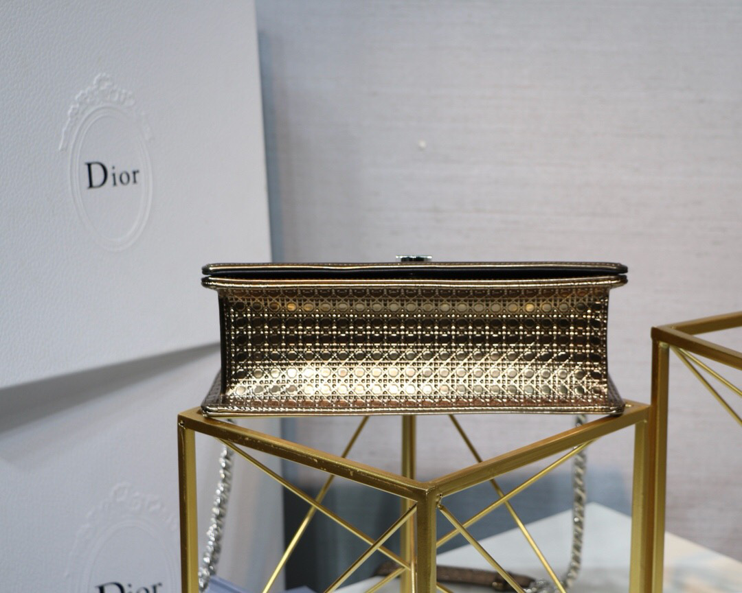 D10r D10rama Cannage Calfskin Bag in Bronze