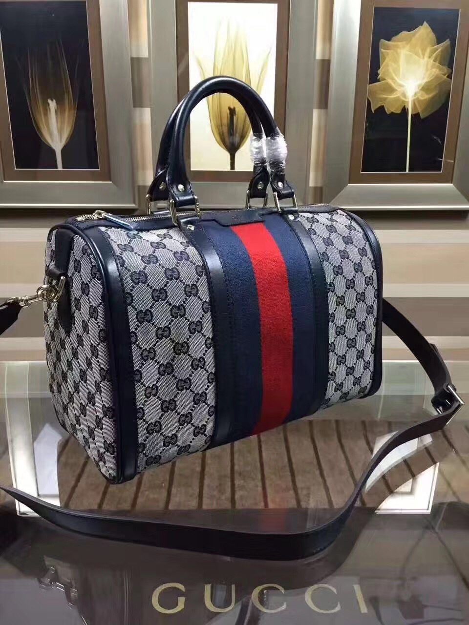 Gvc*1 Webby Speedy Canvas Cross Body Bag in Blue
