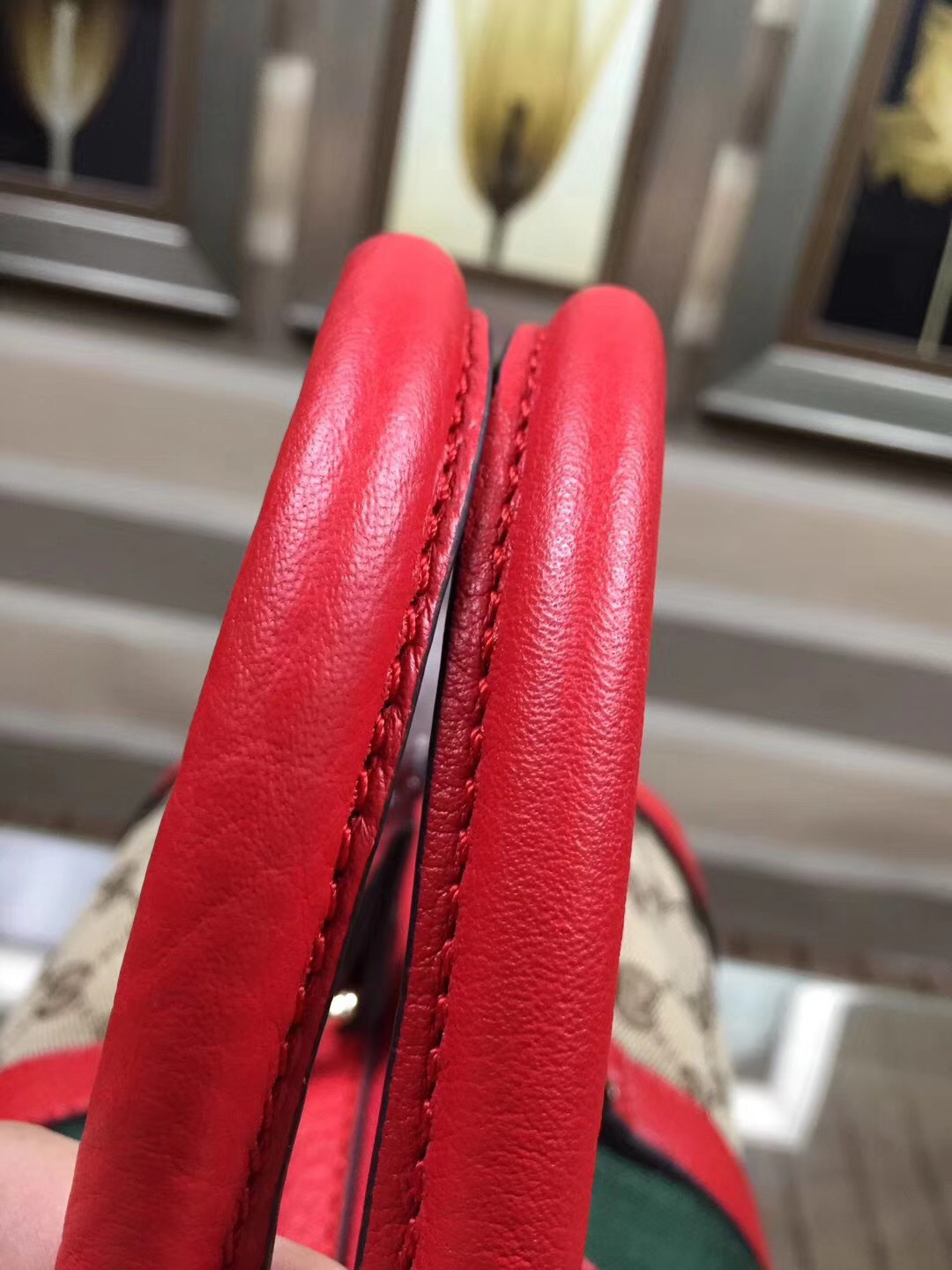 Gvc*1 Webby Speedy Canvas Cross Body Bag in Red