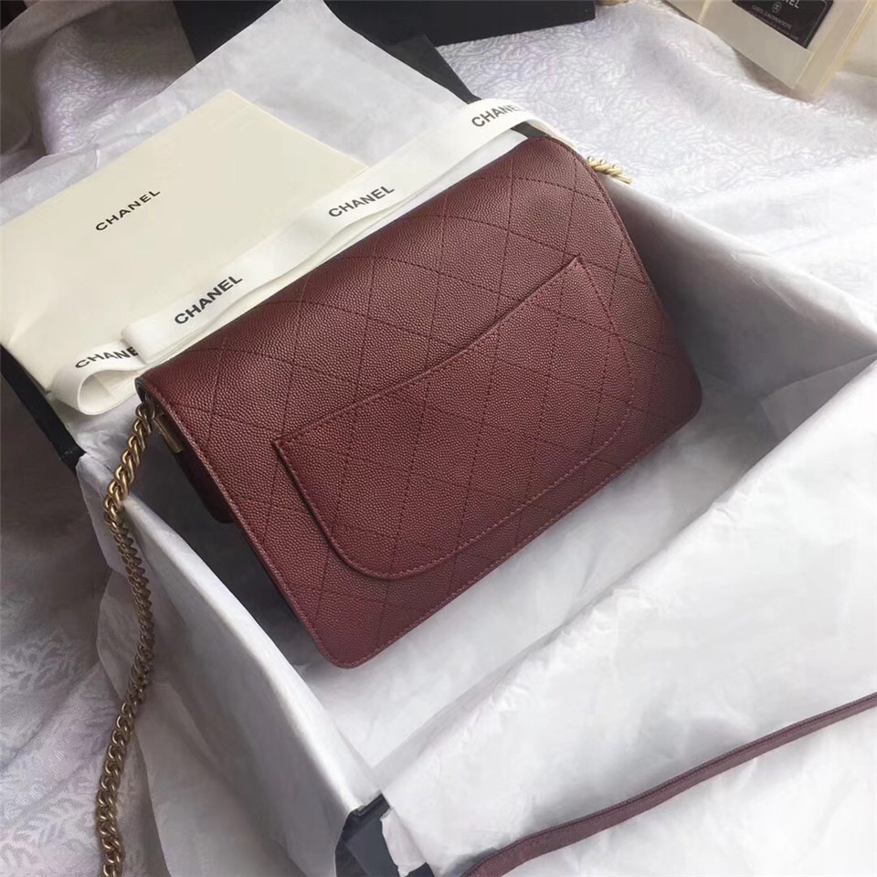 Ch**el Calfskin Flap Bag A57560 Red