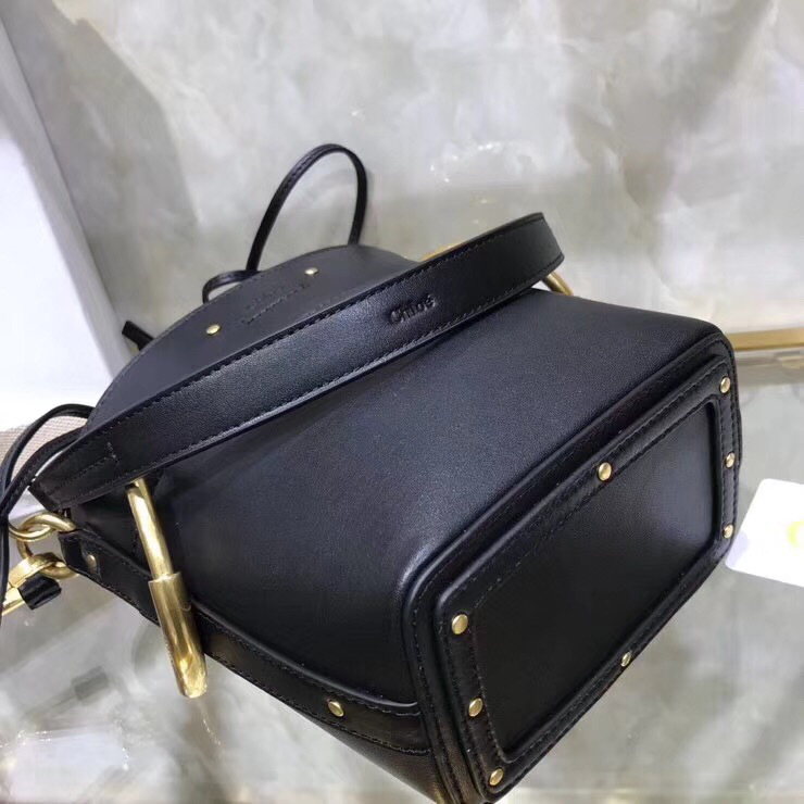 Chloe mini roy bucket bag in Black