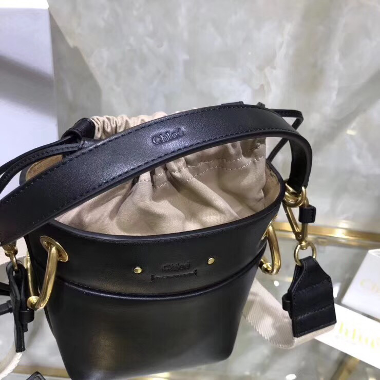 Chloe mini roy bucket bag in Black