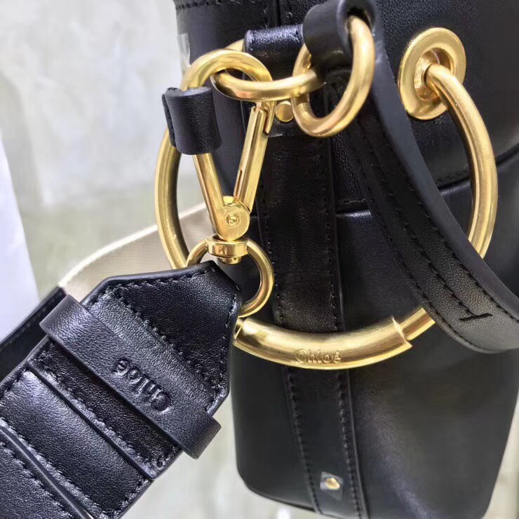 Chloe mini roy bucket bag in Black