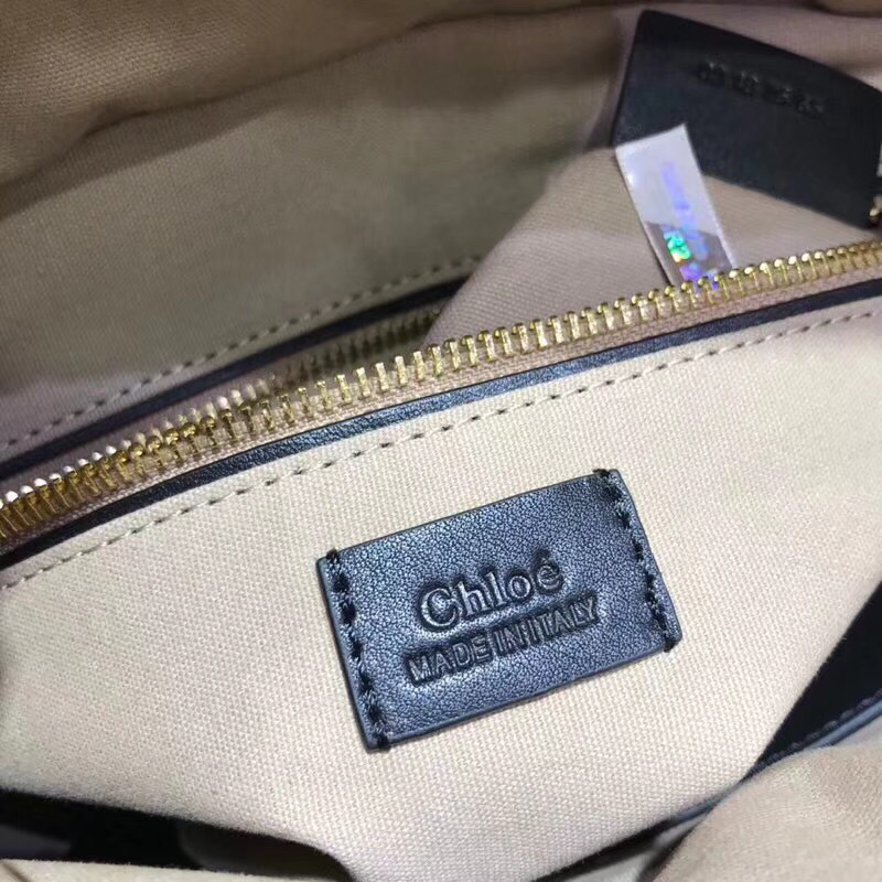 Chloe Large roy bucket bag in Black