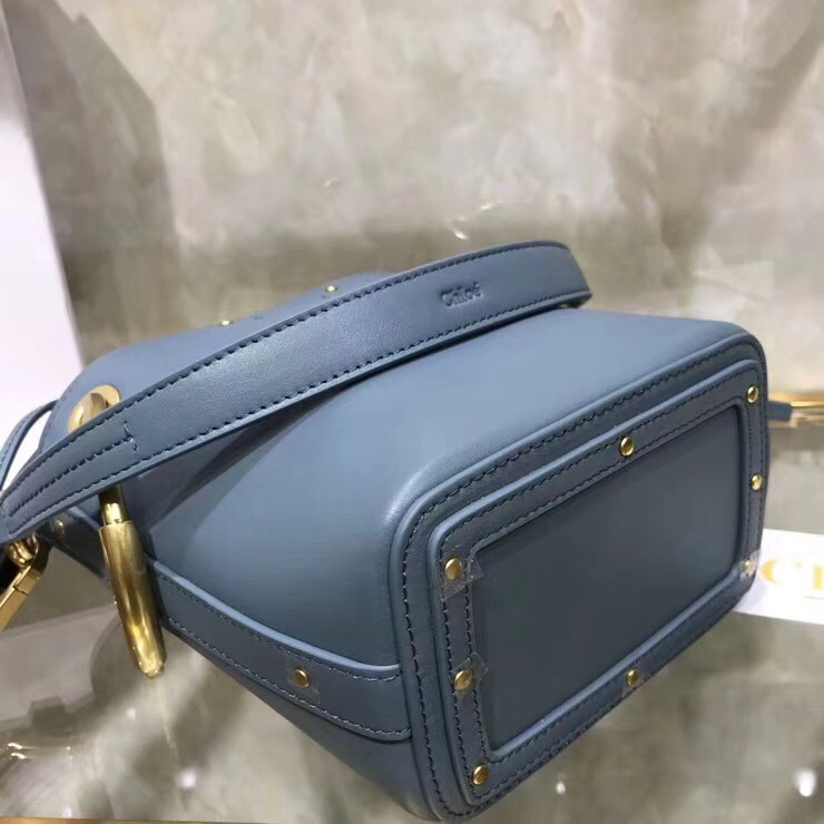 Chloe mini roy bucket bag in Blue