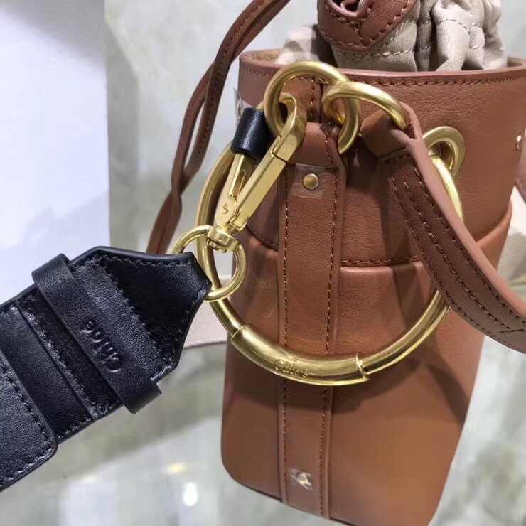 Chloe mini roy bucket bag in Brown