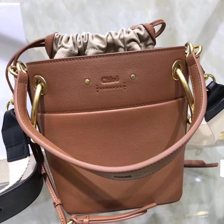 Chloe mini roy bucket bag in Brown