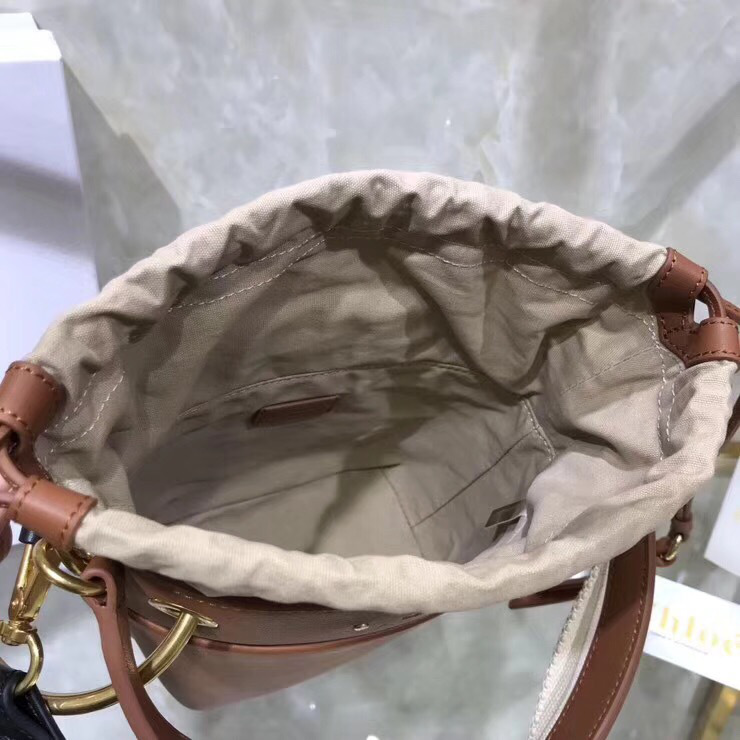 Chloe mini roy bucket bag in Brown