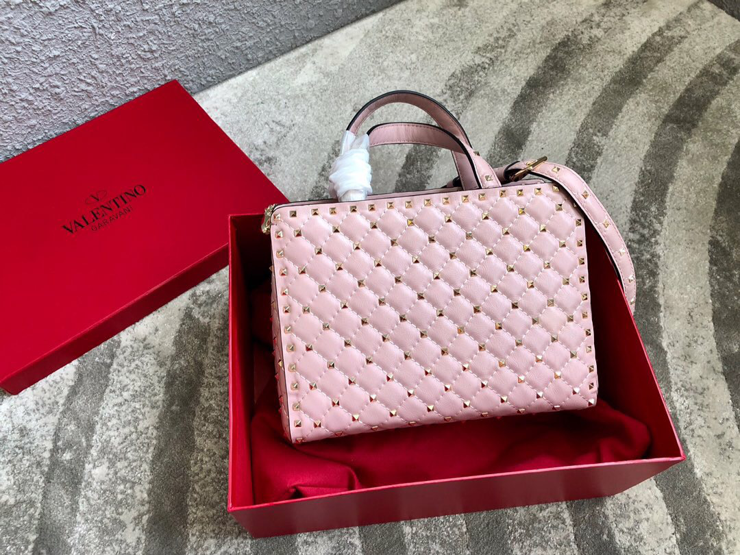 Va1e*ntin0 Garavani Rockstud Spike Lambskin Handbag for women