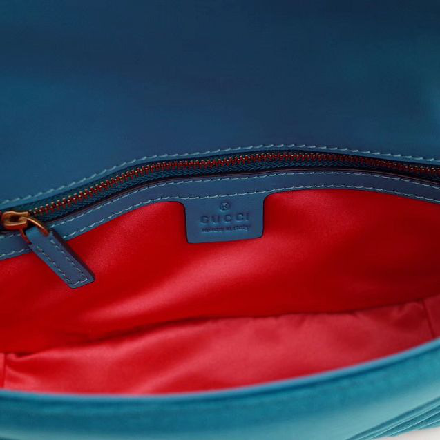 Gvc*1 Marmont velvet Medium shoulder bag in Blue