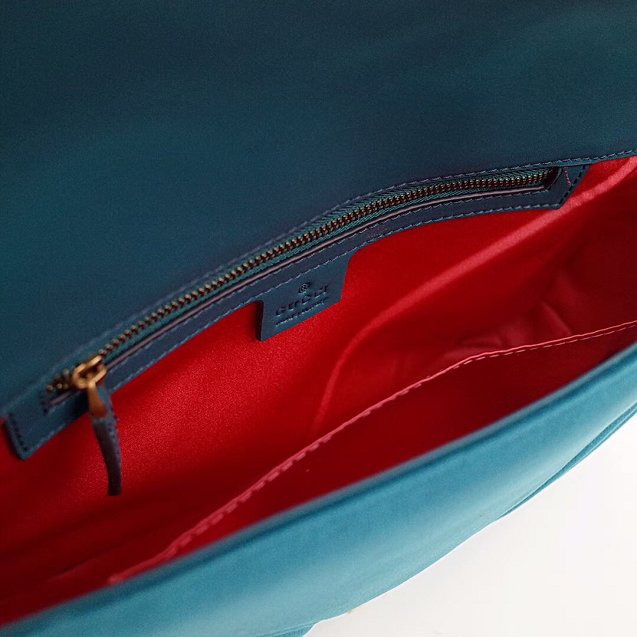 Gvc*1 Marmont velvet Large shoulder bag in Blue
