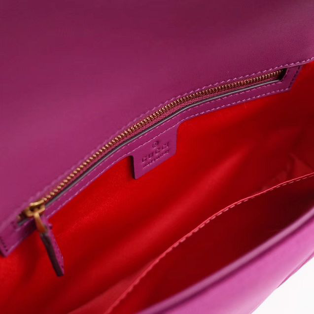Gvc*1 Marmont velvet Large shoulder bag in Dark Purple