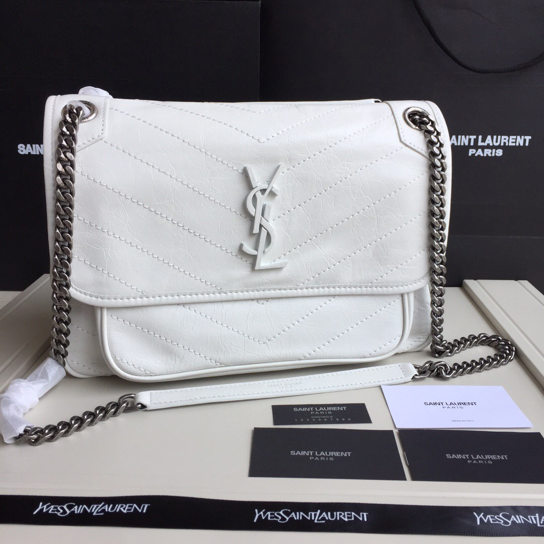 Y51 Monogram shoulder bag in white