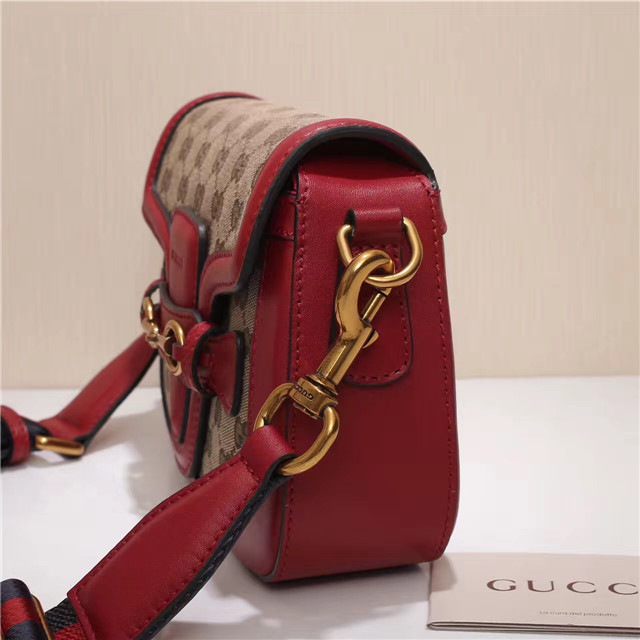 Gvc*1 Original Canvas Calfskin Shoulder Bag Red 384821