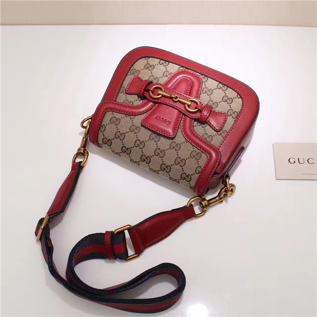 Gvc*1 Original Canvas Calfskin Shoulder Bag Red 384821