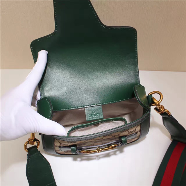 Gvc*1 Original Canvas Calfskin Shoulder Bag Green 384821