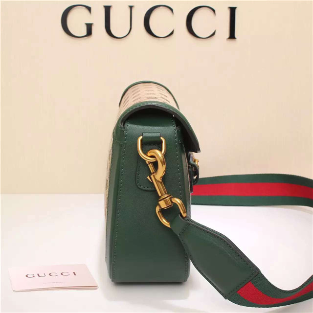 Gvc*1 Original Canvas Calfskin Large Shoulder Bag Green