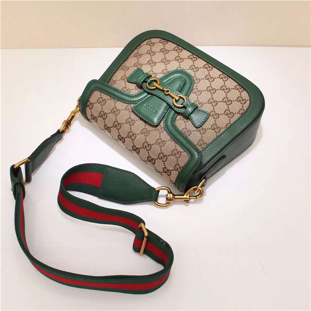 Gvc*1 Original Canvas Calfskin Large Shoulder Bag Green
