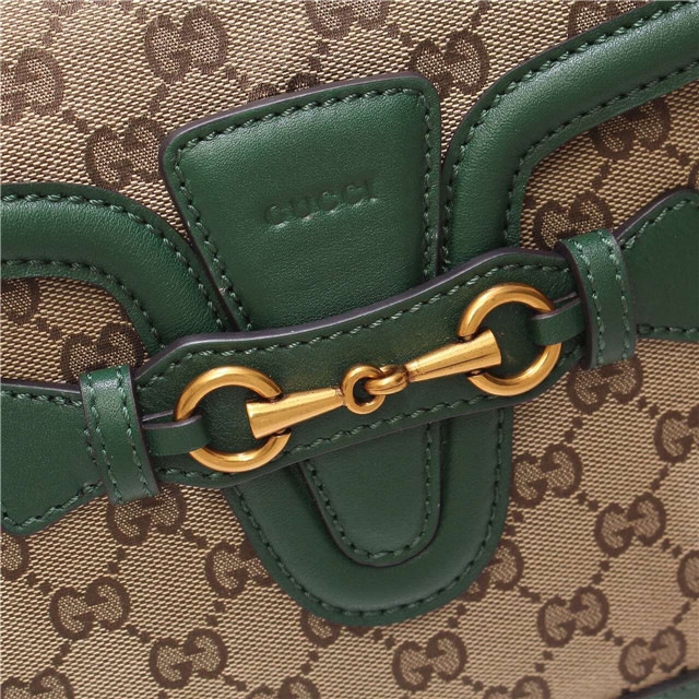 Gvc*1 Original Canvas Calfskin Large Shoulder Bag Green