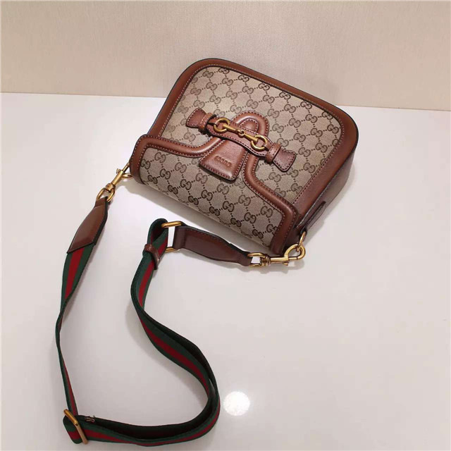 Gvc*1 Original Canvas Calfskin Large Shoulder Bag Khaki