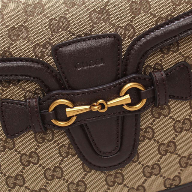Gvc*1 Original Canvas Calfskin Large Shoulder Bag Coffee