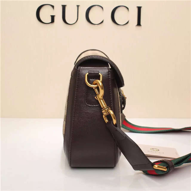 Gvc*1 Original Canvas Calfskin Large Shoulder Bag Coffee