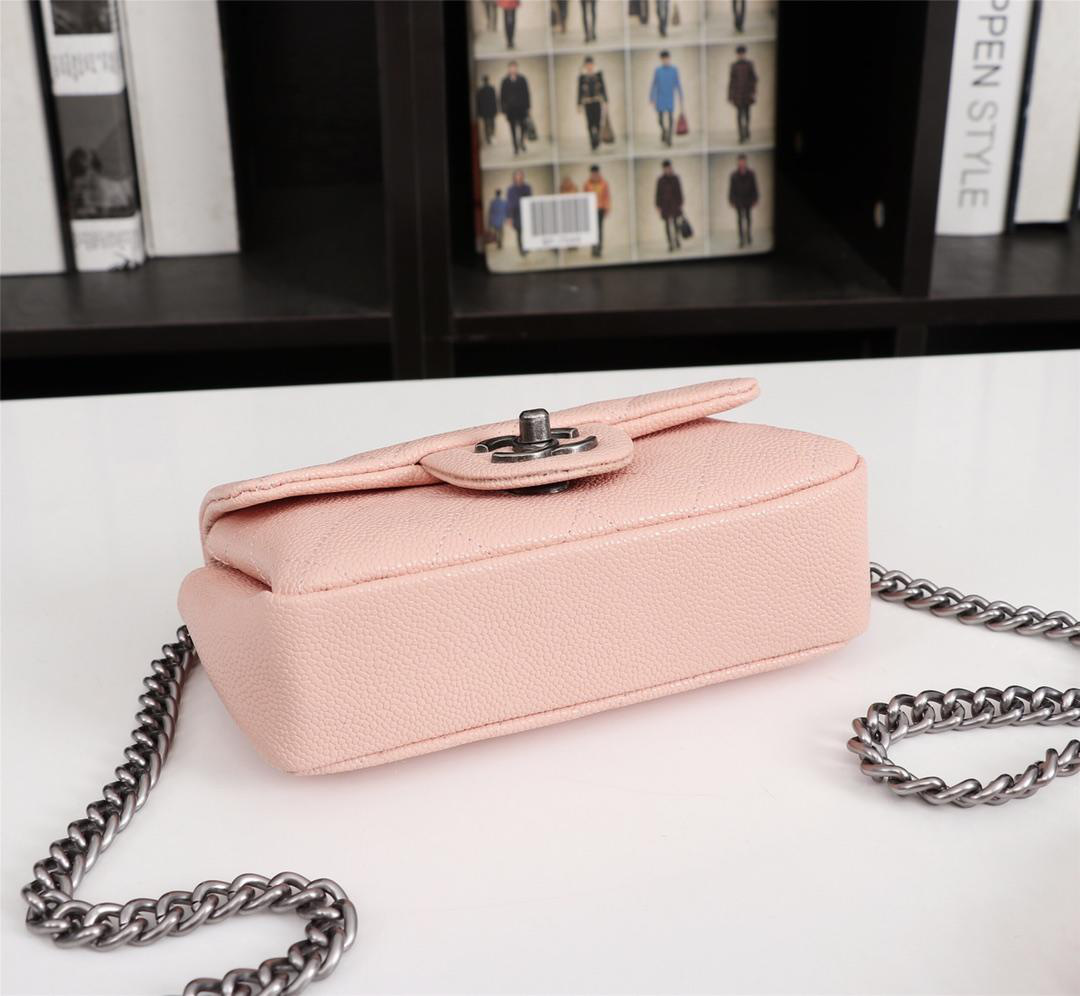 Ch**el Caviar Leather Handbag Pink