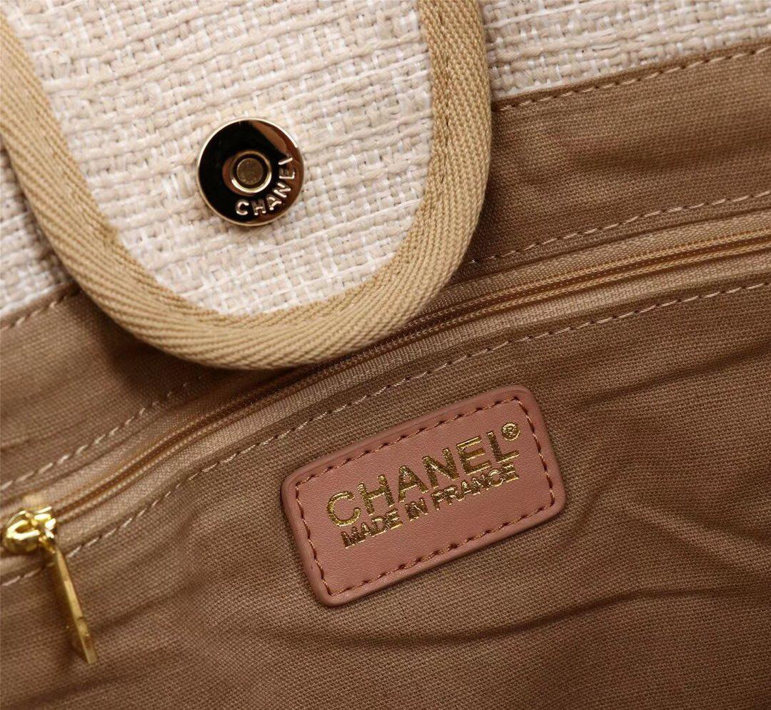 Ch**el Large canvas beach bag