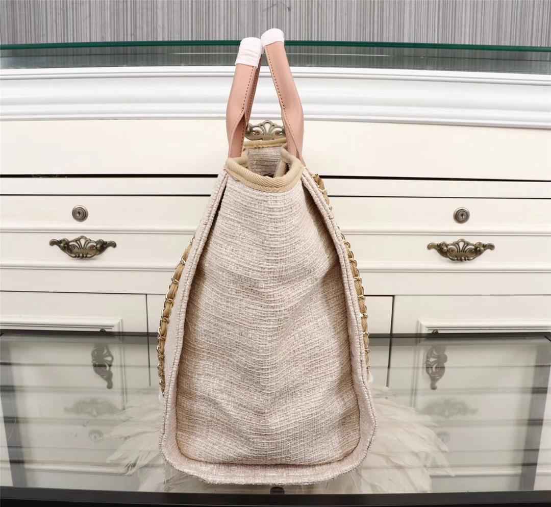 Ch**el Large canvas beach bag
