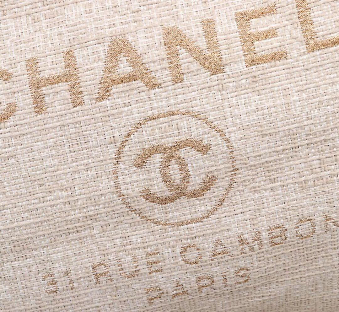 Ch**el Large canvas beach bag