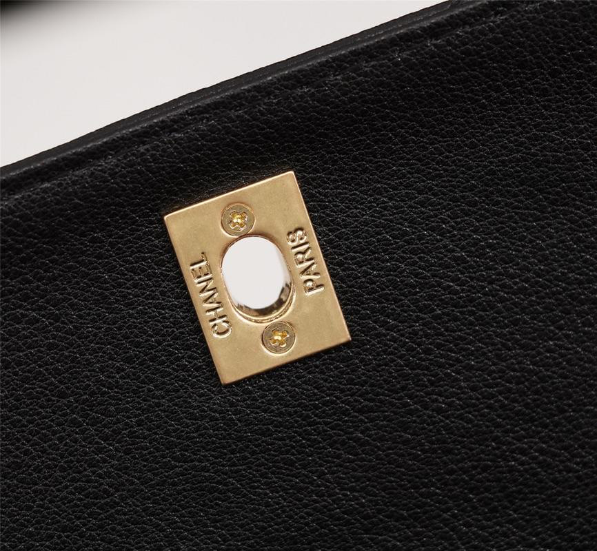Ch**el Calfskin Corssbody Handbag Black