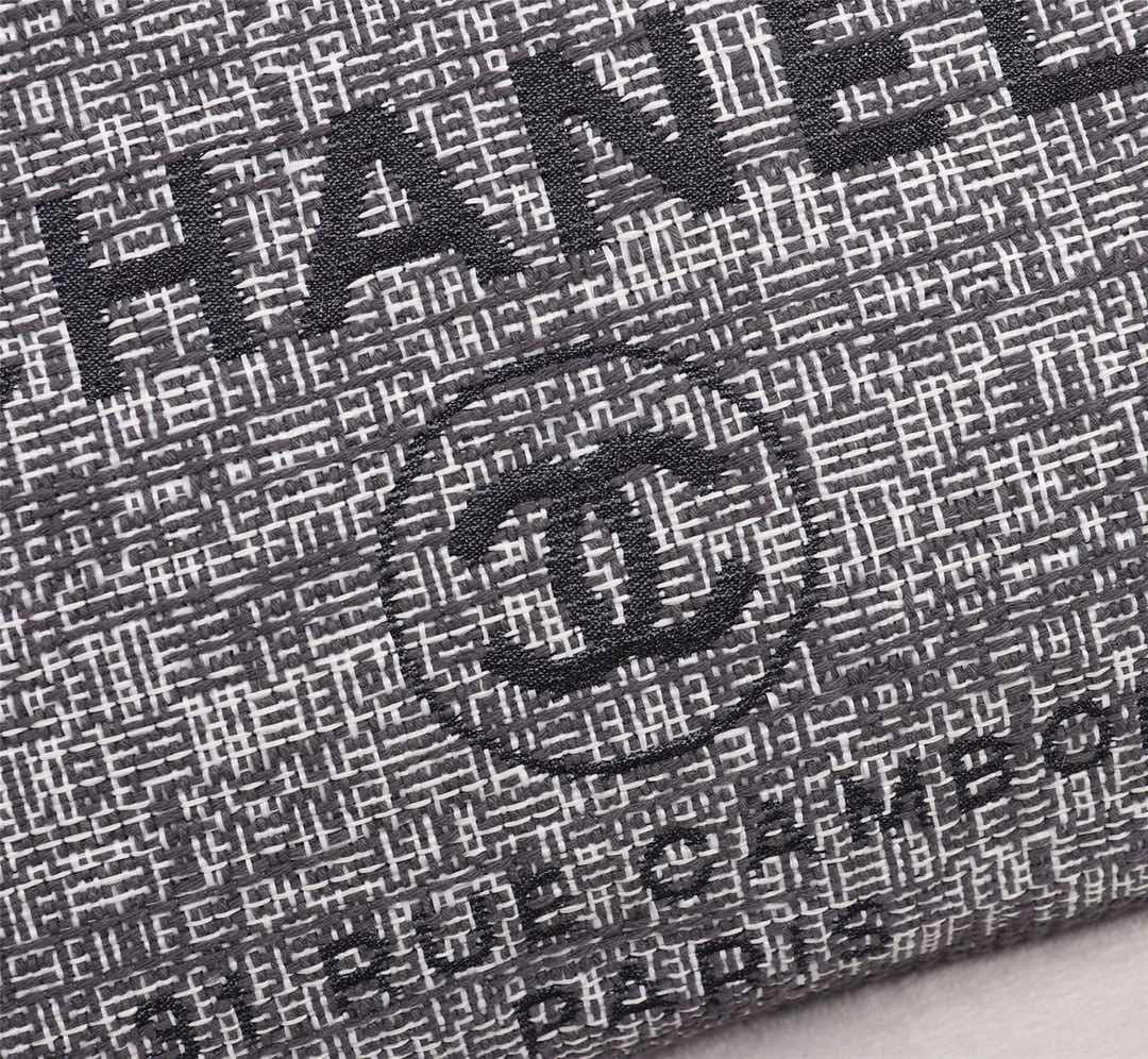 Ch**el original canvas large shopping bag gray 32cm