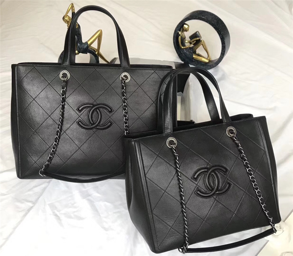 Ch**el Original Calfskin shopping bag black