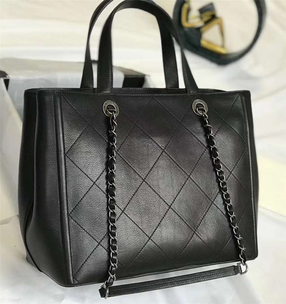 Ch**el Original Calfskin shopping bag black