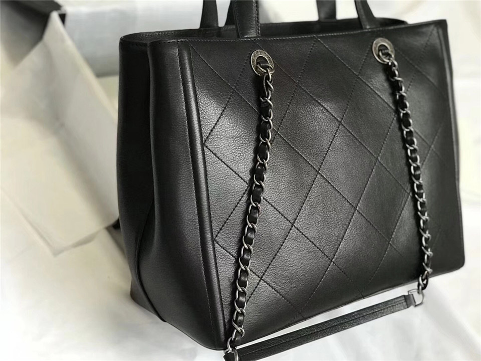 Ch**el Original Calfskin shopping bag black