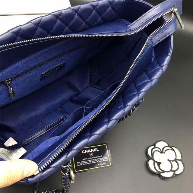 Ch**el Lambskin Leather tote bag Blue