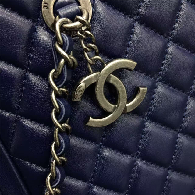 Ch**el Lambskin Leather tote bag Blue