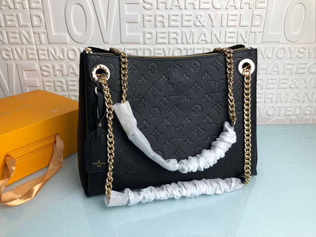 L0vis Vvtt0n Monogram Empreinte Leather Handbags M43758 Black