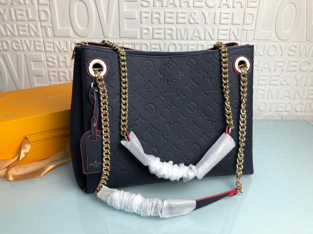 L0vis Vvtt0n Monogram Empreinte Leather Handbags M43758 Navy Blue
