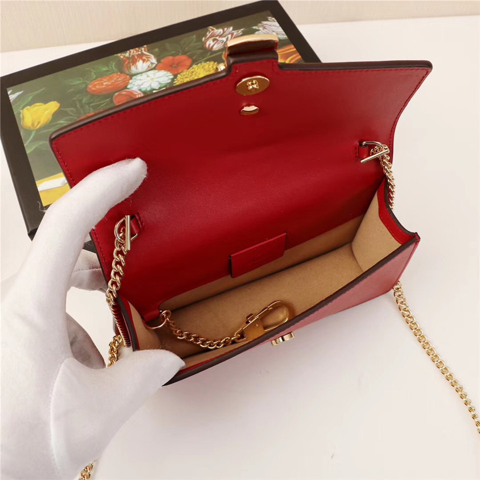 Gvc*1 Sylvie Leather S*per Mini Bag Red 484646