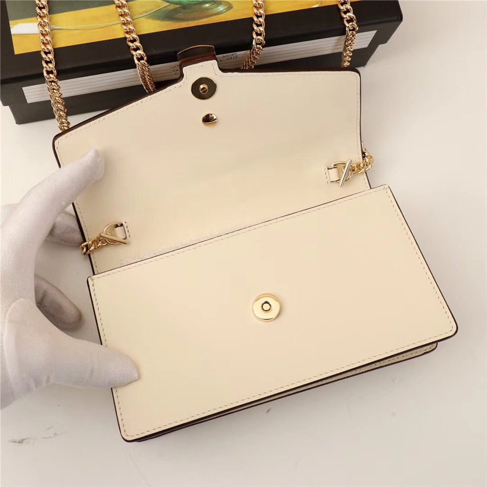 Gvc*1 Sylvie Leather S*per Mini Bag Beige 484646