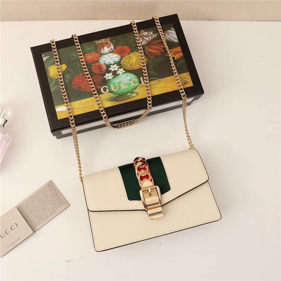 Gvc*1 Sylvie Leather S*per Mini Bag Beige 484646