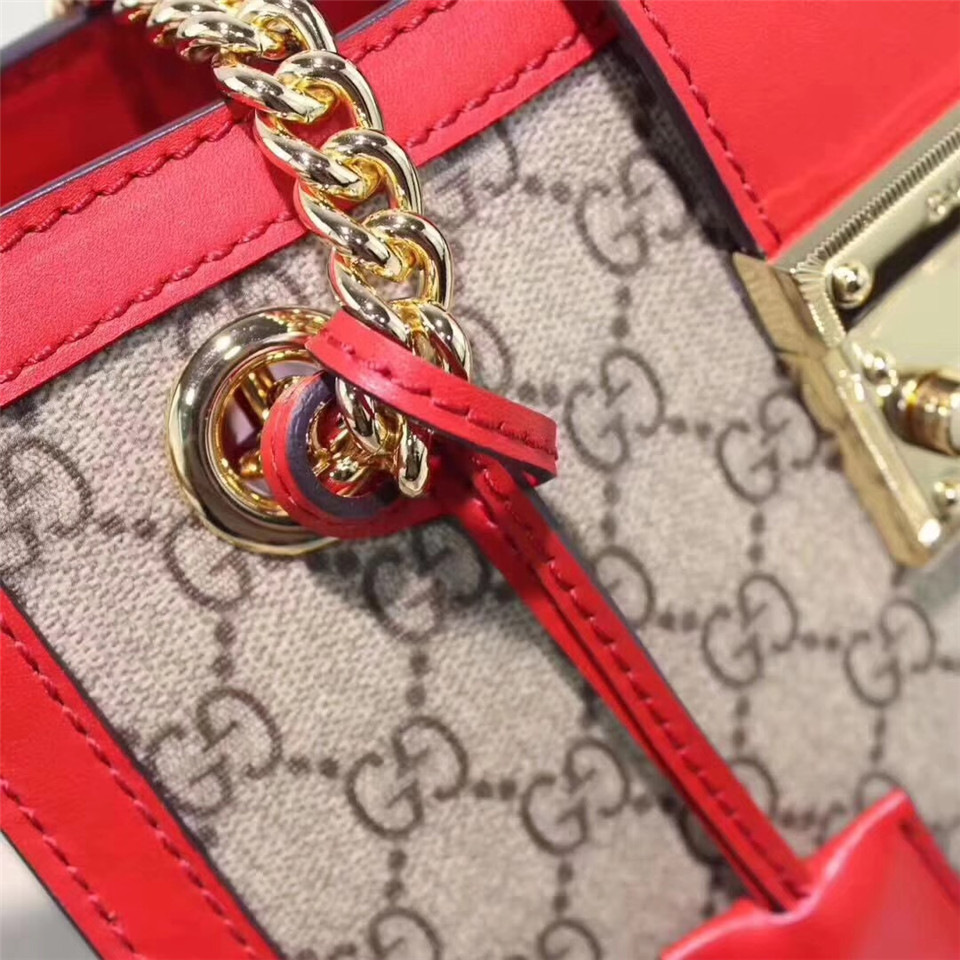 Gvc*1 Padlock small shoulder bag 498156 Red